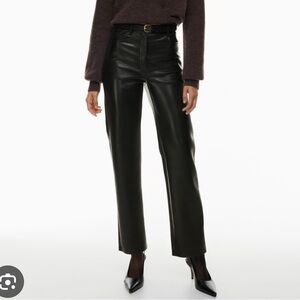 Aritzia Wilfred The Melina Hi Rise Leather Pants